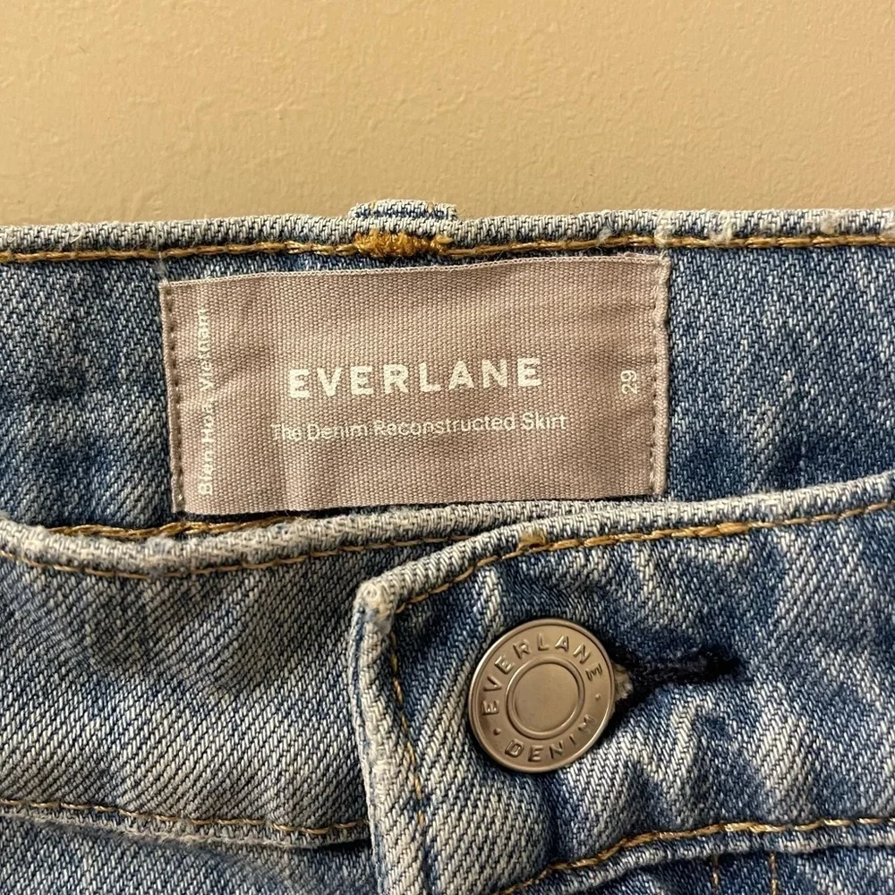 Everlane The Reconstructed Denim mini Skirt size 29